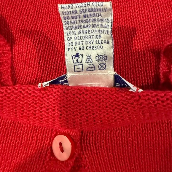 Susan Graver Red Nautical Cardigan - Picture 4 of 12